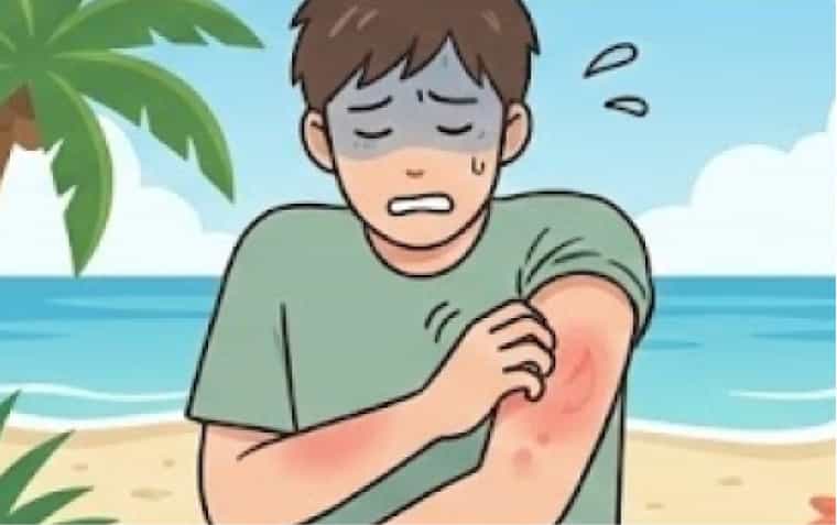 観光が痒みで台無しに。